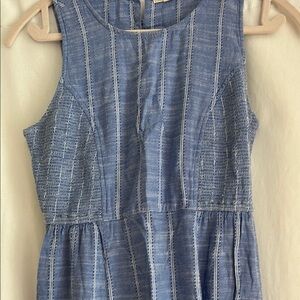 Fat Face Denim Blue Striped Shirt